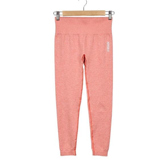 Gymshark Adapt Marl Seamless Leggings Orange Coral Size Medium NWOT - Picture 1 of 9